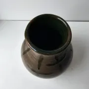 Artisanal vase in glazed stoneware signed Javotte