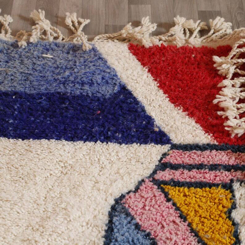 Tapis beni ouraine tissè main traditionnelle taille 150 x 250 cm