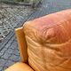 Danish Modern Mid Century Vintage Cognac Leather Sofa