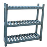 Old Turquoise storage shelf 108x31x108cm shabby chic India
