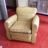 Paire de fauteuils vintages skaî chinés