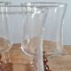 Set of 6 amber stemmed glasses