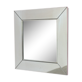 Miroir vintage chromé Cidue elementi d'arredo carré 1970 Italie