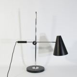 Adjustable desk lamp large model chrome and black