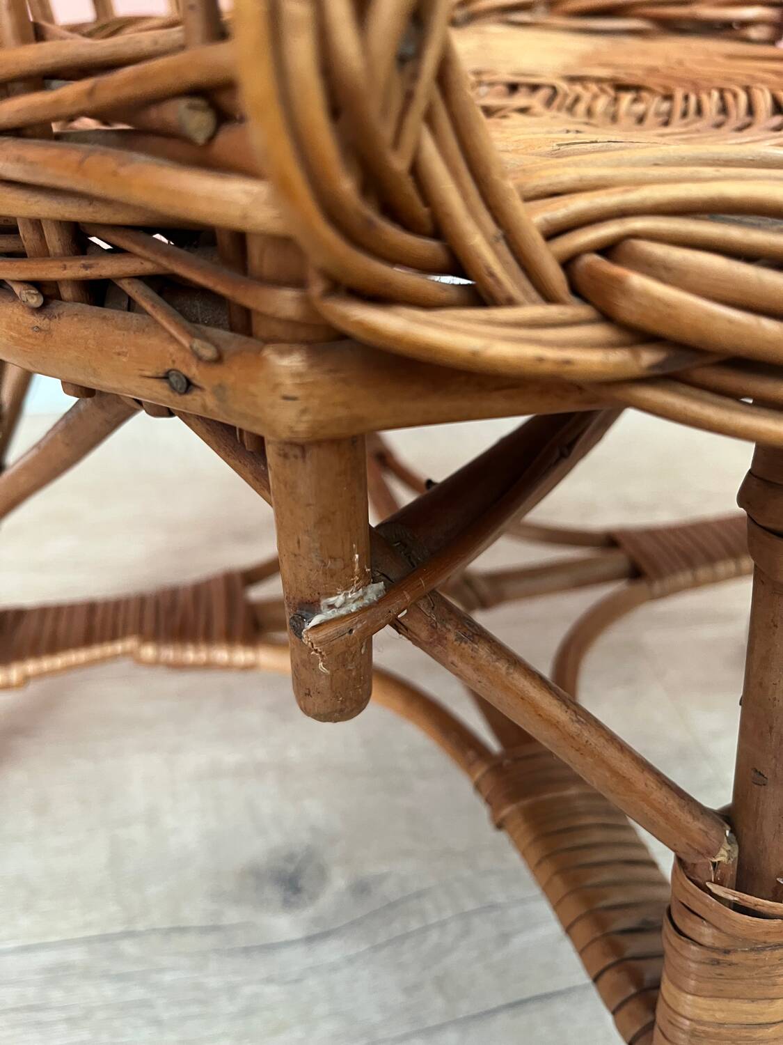 Petit fauteuil osier enfant