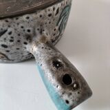 Italian ceramic dish with marine relief decoration from San Marino, 1960s-70s