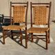 Set of 10 chairs and 2 armchairs Old Hickory 1960