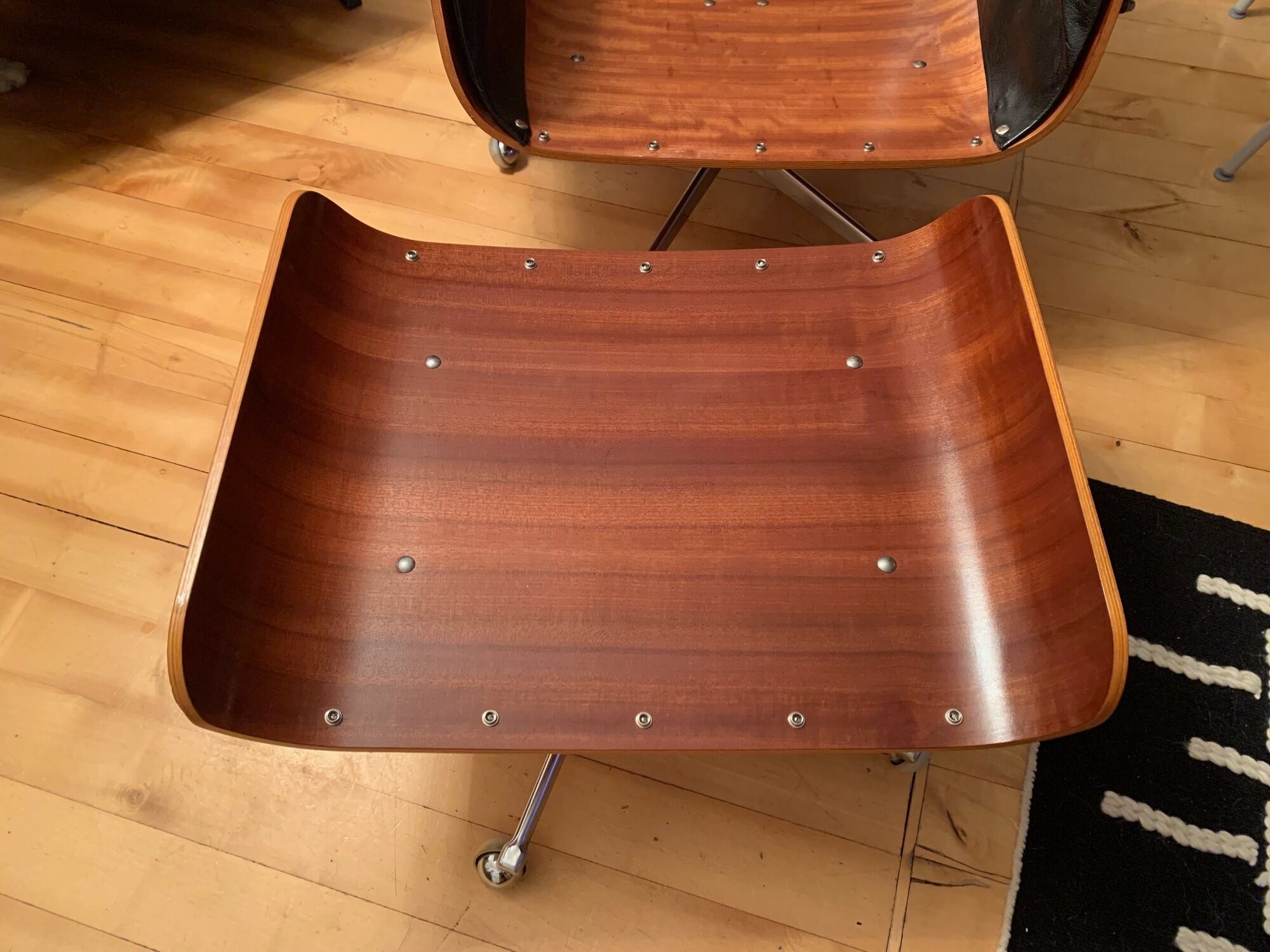 Armchair with footstool by Martin Stoll, Stoll Giroflex, Switzerland, 1960s.