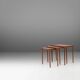 Set of 3 Scandinavian Teak Nesting Tables, Denmark 1960s