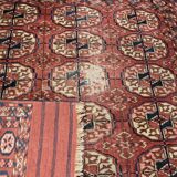 Tapis ancien Boukhara Turkmène : 0.95 x 1.10 Mètres