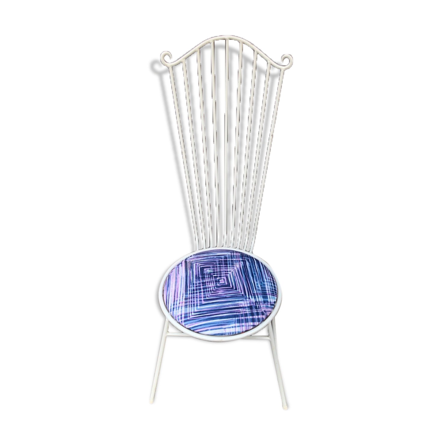 Chaise de jardin en fer forgé