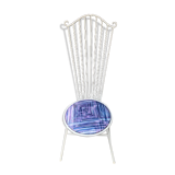 Chaise de jardin en fer forgé