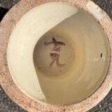 Pair of vintage 20th century Japanese Satsuma vases in decorated ceramic