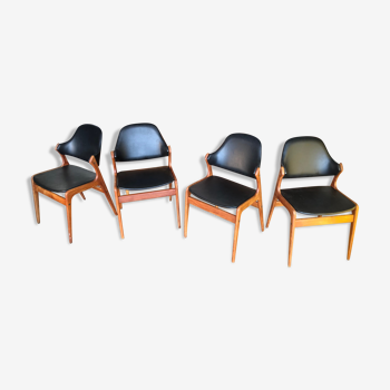 4 Scandinavian danstrup chairs Denmark 1960