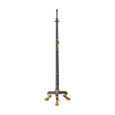 Etruscan-style carved wooden parquet lamp foot