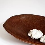 Basket, solid wood centerpiece, 60s/70s