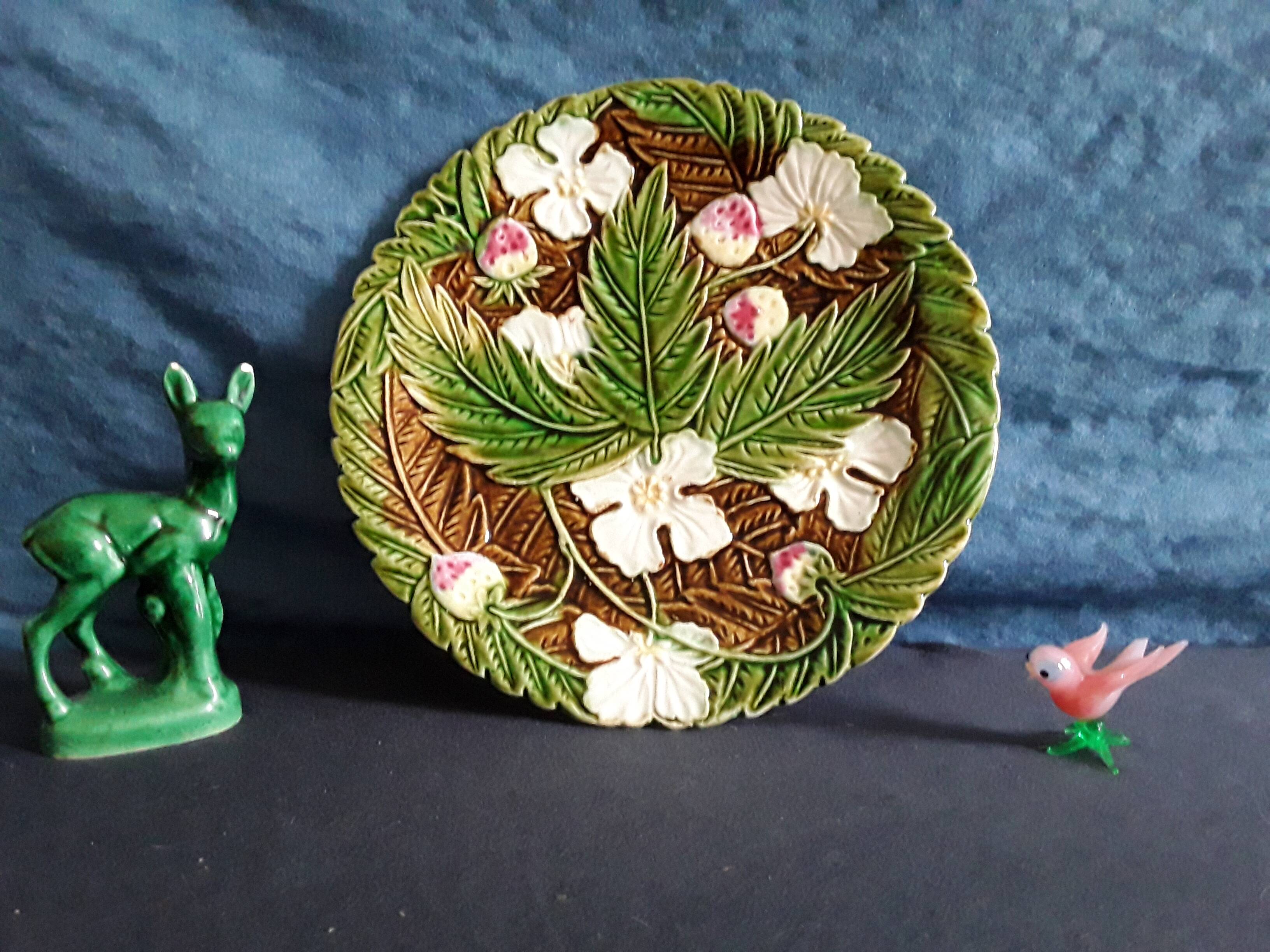 Antique 19th century slip plate