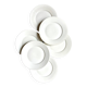 6 white porcelain flat plates