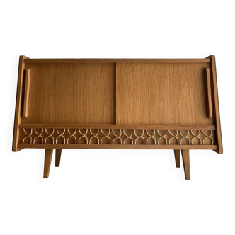 60s wood and rattan sideboard for doll