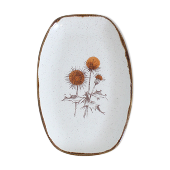 Dish decoration thistles