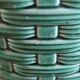 Large green Sarreguemines plant pot 1960s