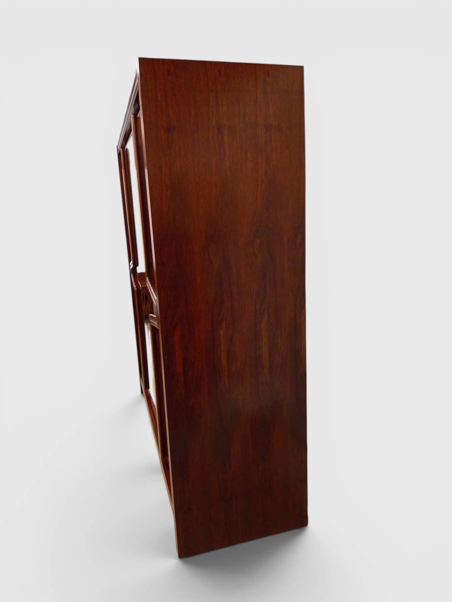 Modernist mahogany wardrobe with smoked mirrors (late 1970s)