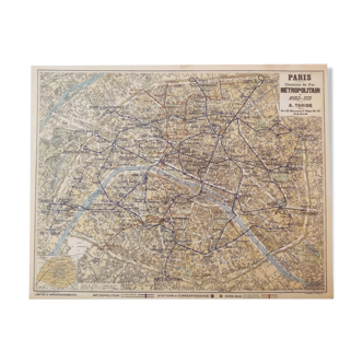 Plan du métro de Paris en 1920