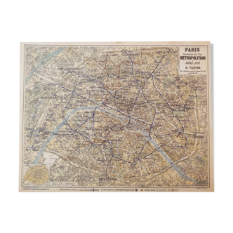 Map of the Paris Metro in 1920