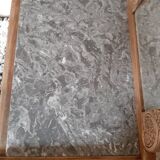 Pretty Art Deco hairdresser in marble and carved wood