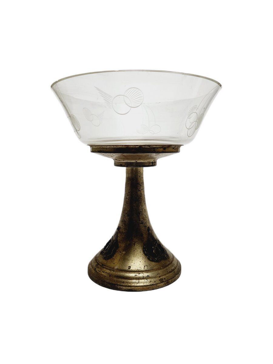 Bol Art Nouveau sur pied, Tchécoslovaquie, années 1900.