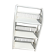 Meuble étagère en rotin blanc