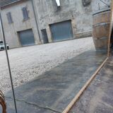 Venetian Mirror Art Deco brasserie bistro in eglomerized glass 204x105cm