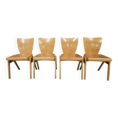 Set of 4 vintage 1960s bistro chairs