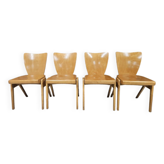 Set of 4 vintage bistro chairs 1960"
