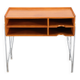 1960s Danish teak shelf cabinet with chrome plated legs