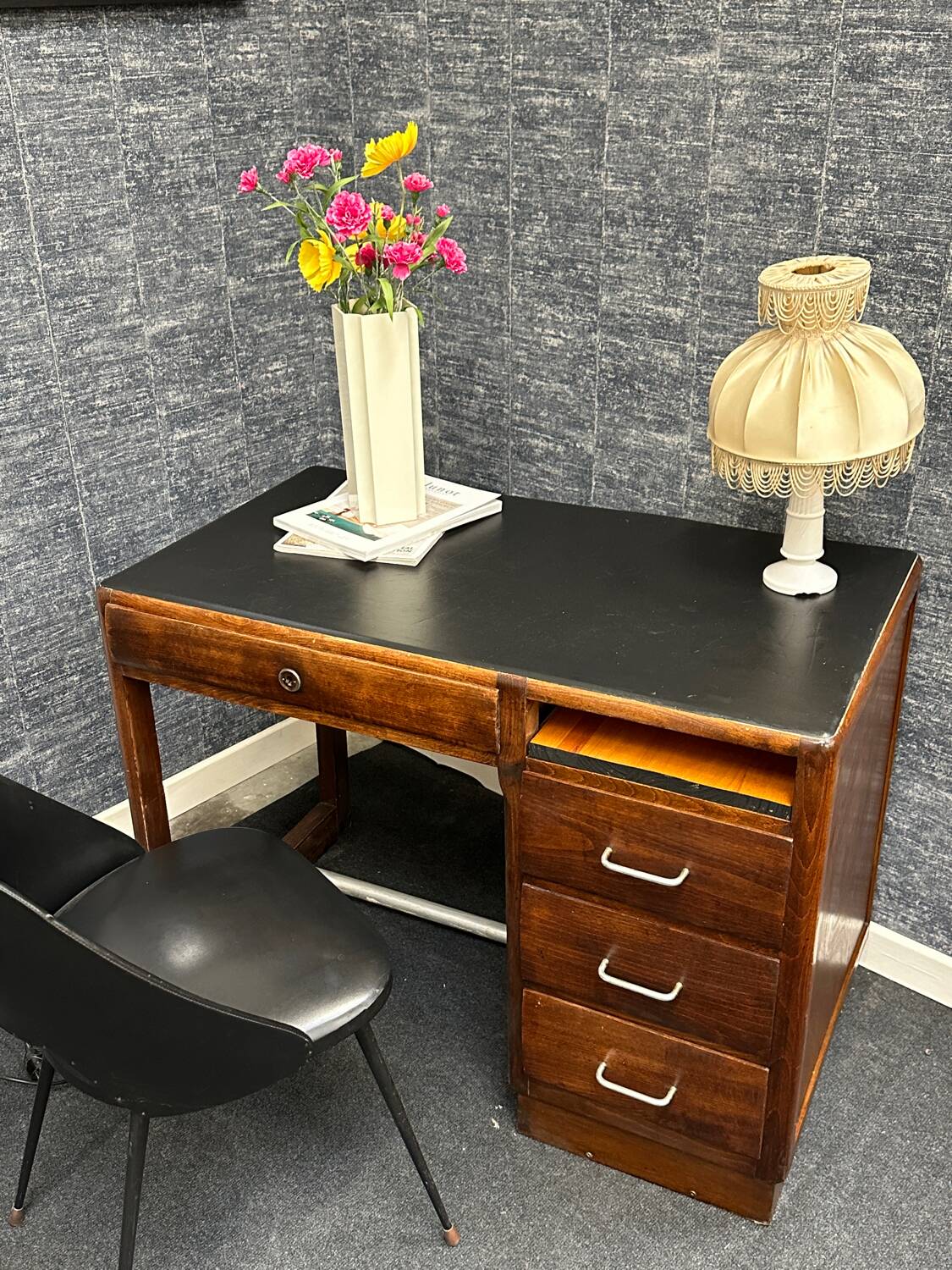 Vintage desk black tray