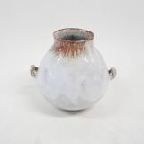 White glazed ceramic vase by Mobach, The Netherlands 1950's