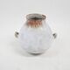 Vase en céramique émaillée blanche par Mobach, Pays-Bas, années 1950.