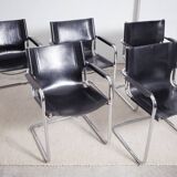 5x Matteo Grassi Freischwinger Stühle MG5 Cuir