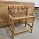 Rattan and glass side table 1960