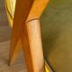 Armchair 1960 french work seat yellow compass feet