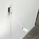 Classic white wall lamp Daphinette Italian vintage by Tommaso Cimini for Lumina, 1980s.