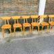 (Lot) 6 Bistro Chairs Lutherma Banana (Light Oak)