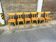 (Lot) 6 Bistro Chairs Lutherma Banana (Light Oak)