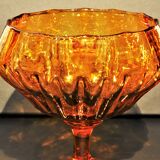 Large orange Bohemian crystal candy maker