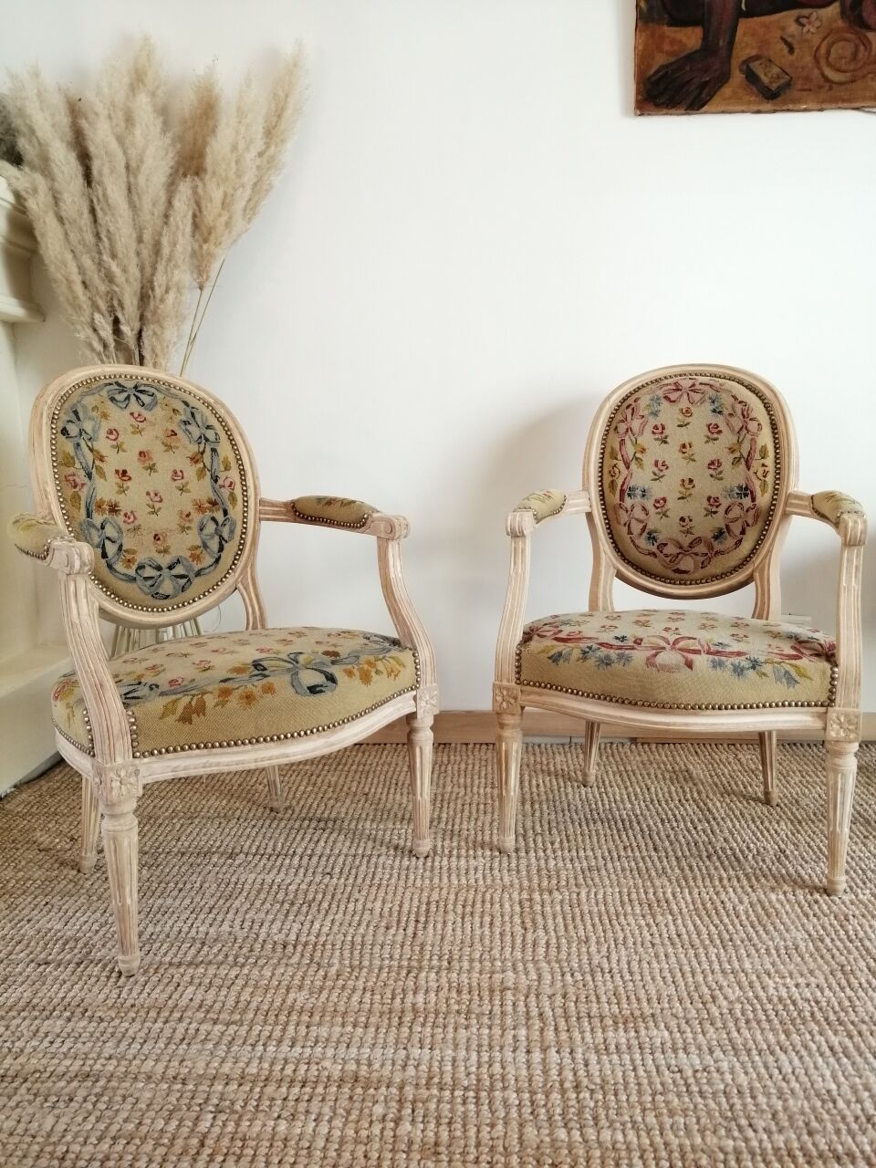 Pair of Louis XVI period armchairs