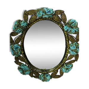 Miroir Shabby perles