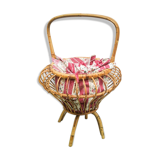 Rattan sewing basket