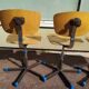 Lot of 4 couture swivel adjustable workshop chairs