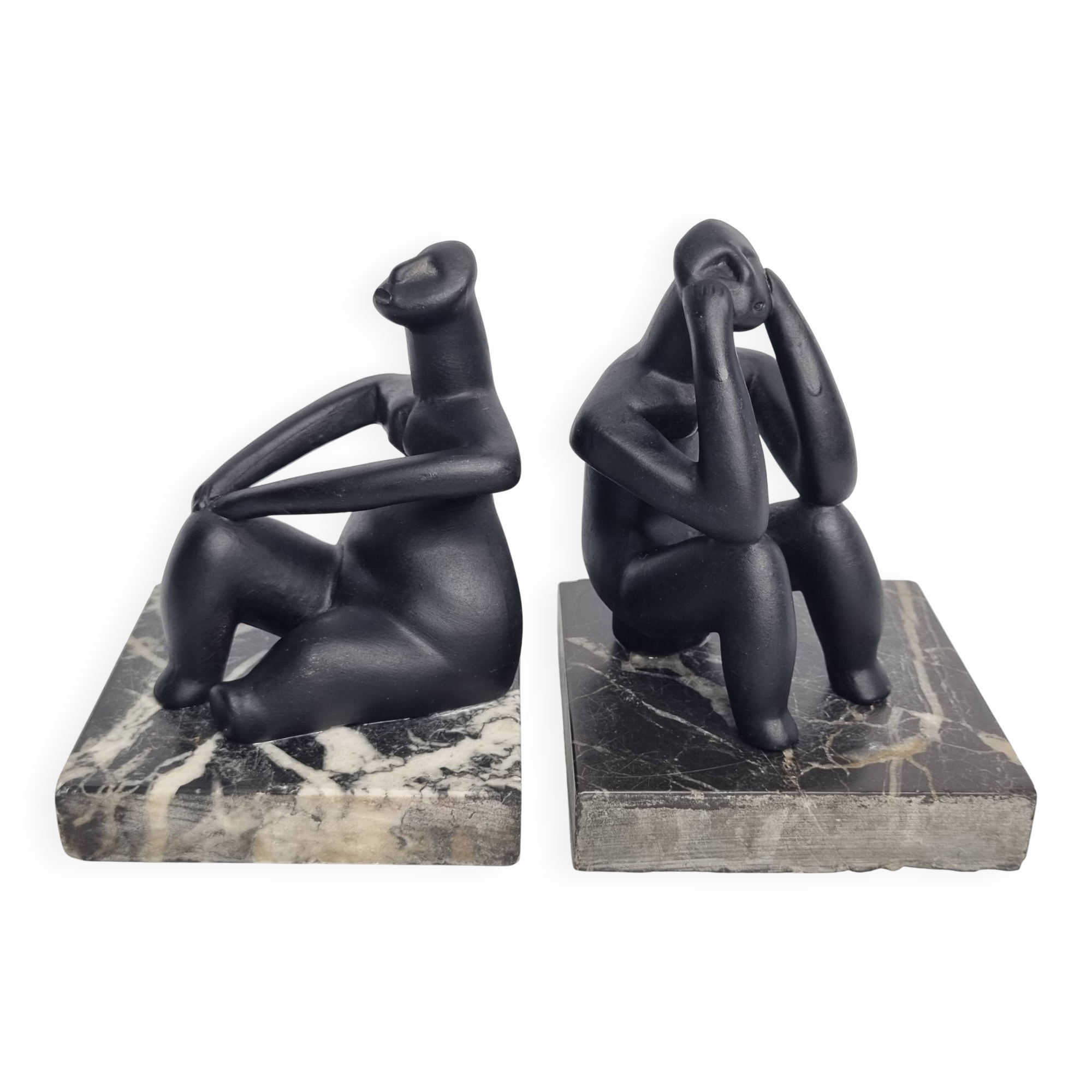 Pair of Hamangia sculptures, the Thinkers of Cernavoda, 12 cm